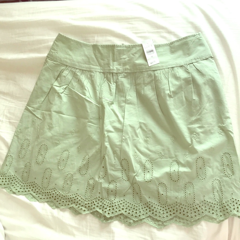 Mint green Loft skirt